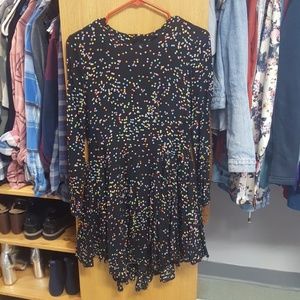 Multi-Colorwd Polka Dot Skater Dress